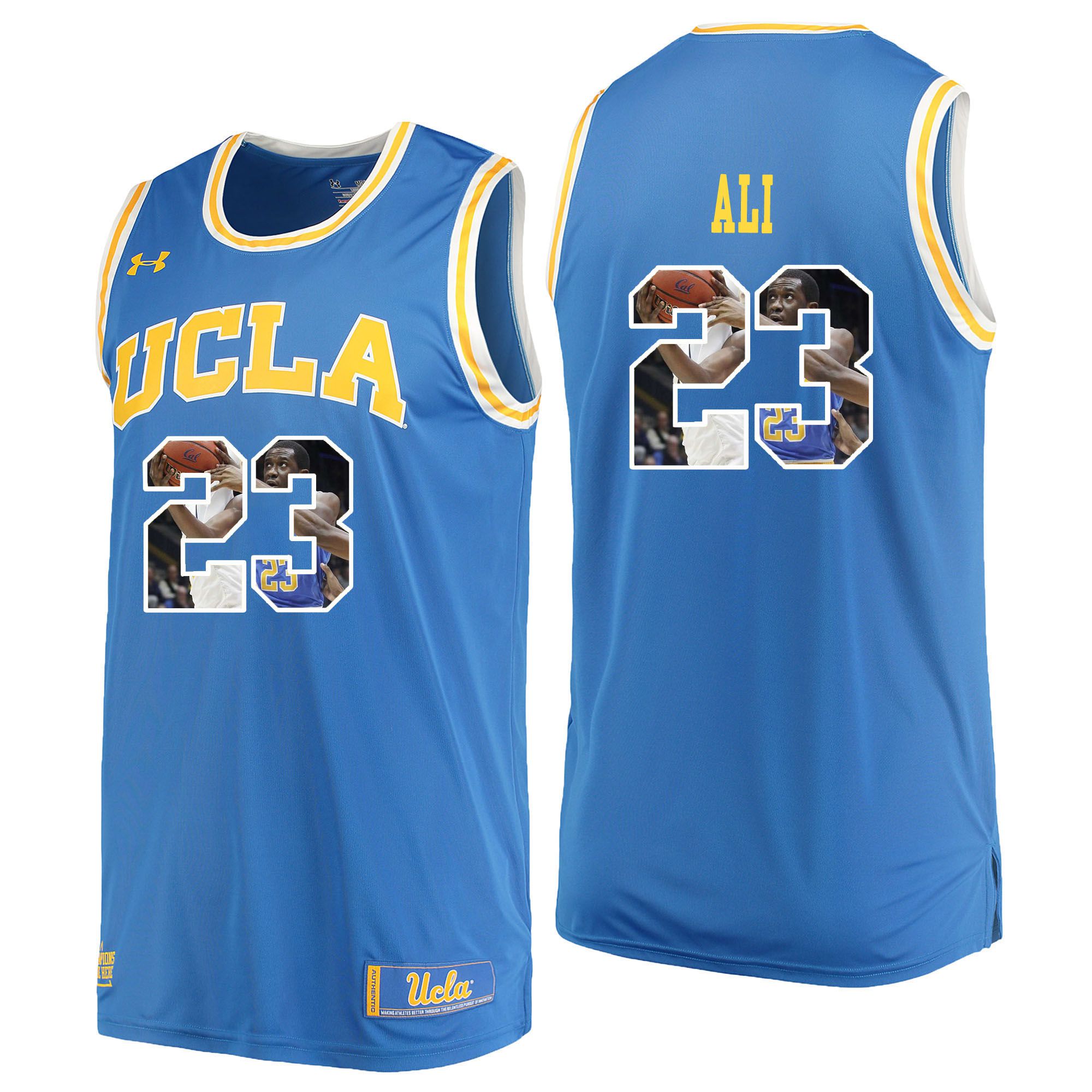 Men UCLA UA 23 ALi Light Blue Fashion Edition Customized NCAA Jerseys
